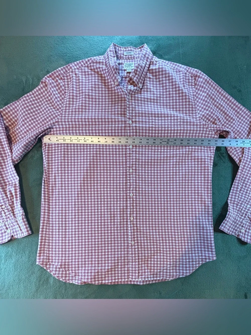 J. Crew Red Gingham Button-Down Shirt, Size: XLT (6532)